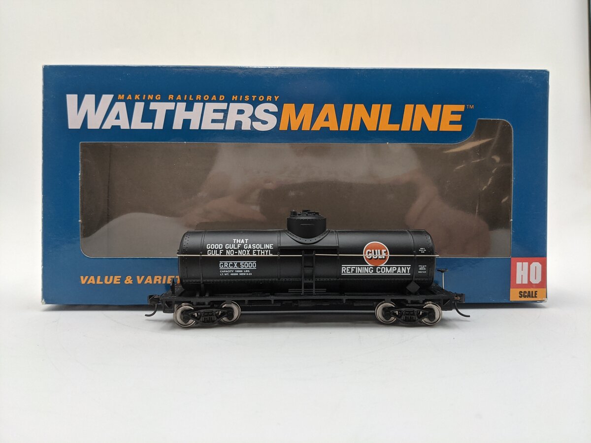 Walthers 910-1001 HO Gulf 36' 10,000 Gallon Tank Car #5000 EX/Box
