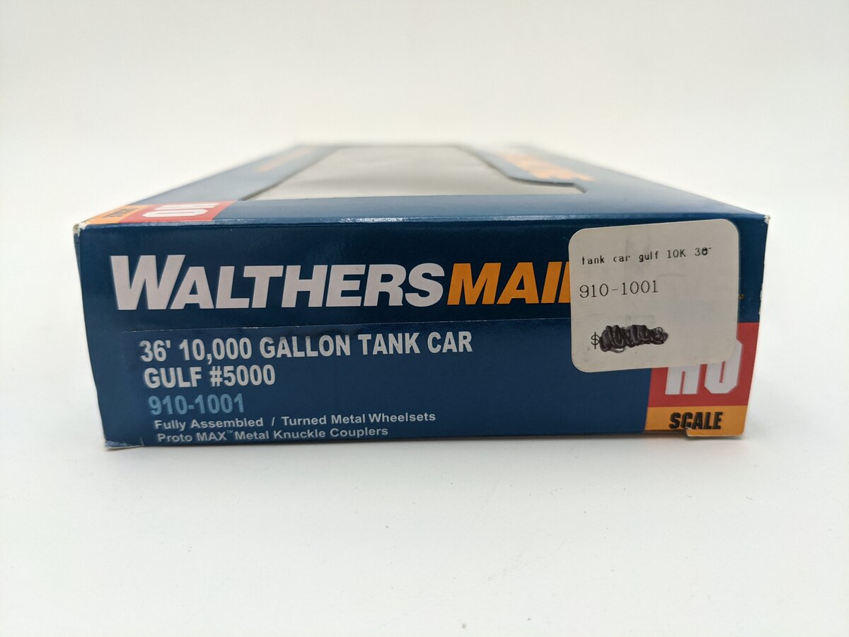 Walthers 910-1001 HO Gulf 36' 10,000 Gallon Tank Car #5000 EX/Box