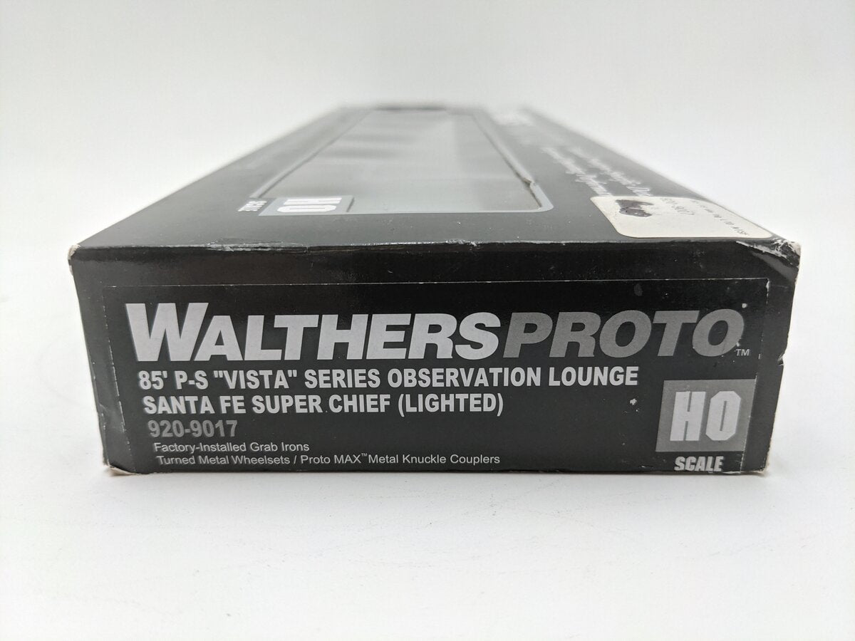 Walthers 920-9017 HO Santa Fe Lighted 85' PS Observation Lounge Passenger Car EX/Box