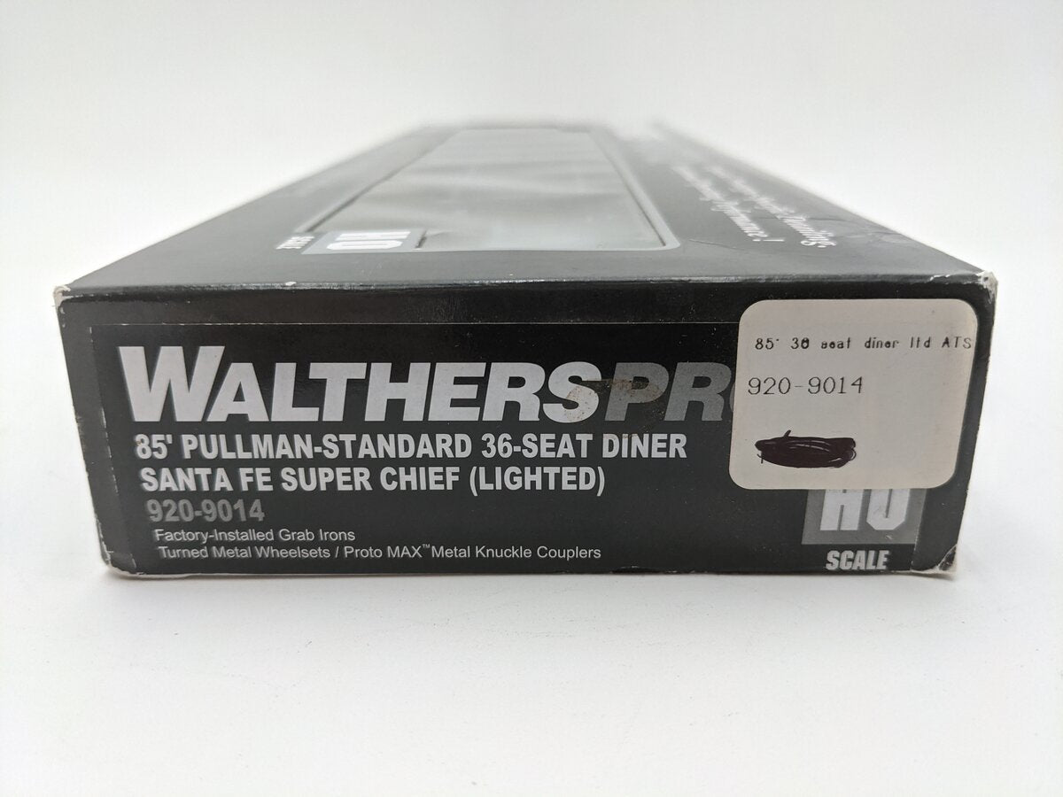 Walthers 920-9014 HO Santa Fe Lighted 85' PS 36-Seat Diner Passenger Car EX/Box