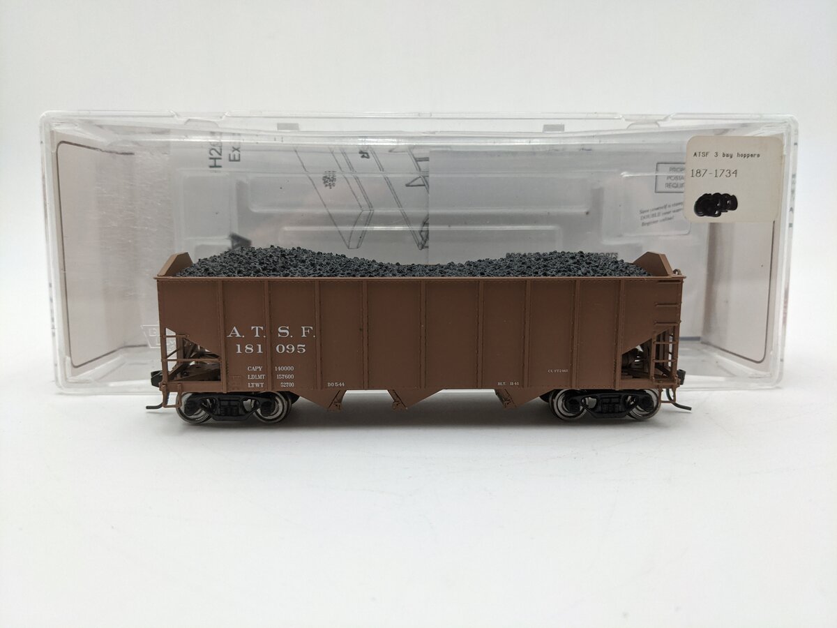 Broadway Limited 1734 HO Santa Fe Class H2a 3-Bay Hopper # 181095 EX/Box