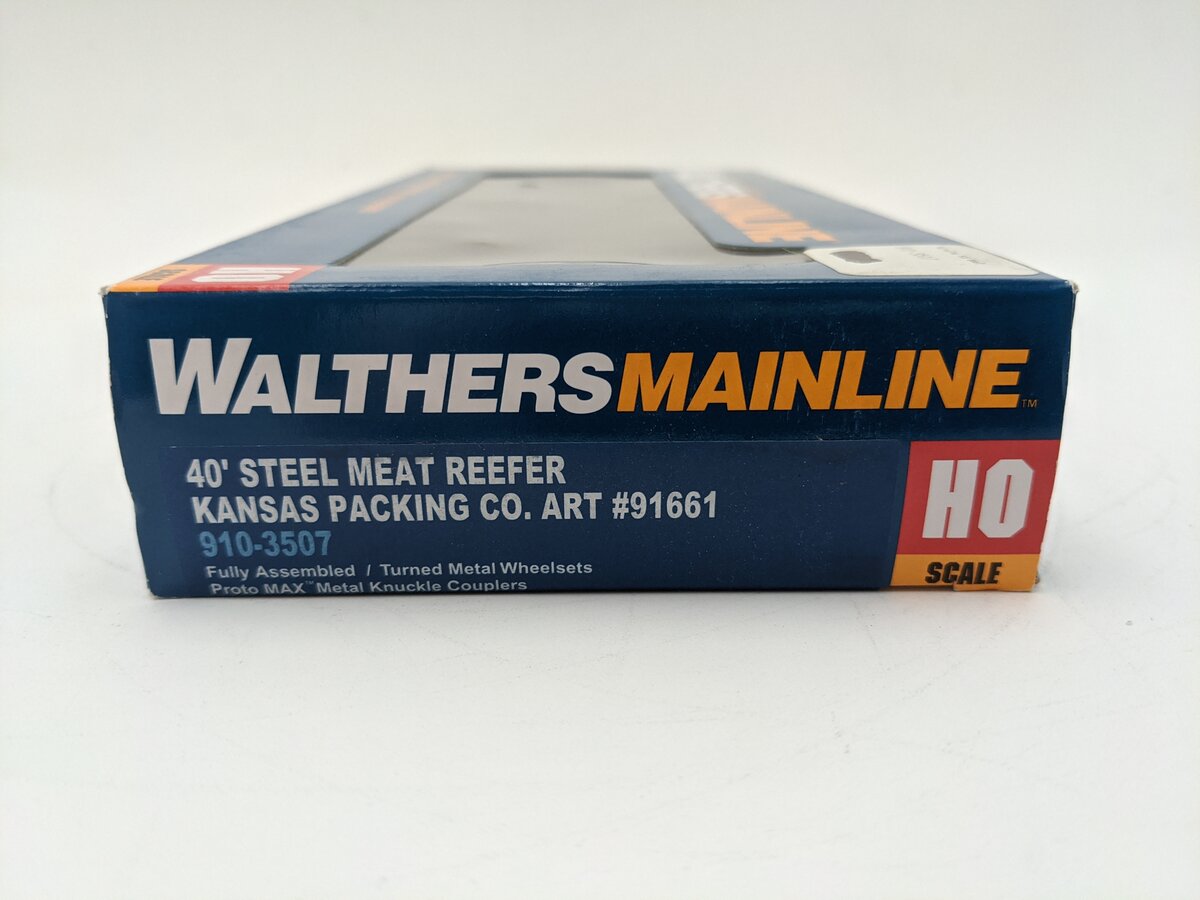 Walthers 910-3507 HO Kansas Packing Co 40' Steel Meat Reefer #91661 EX/Box