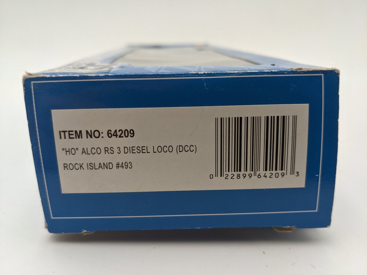 Bachmann 64209 HO Scale Rock Island Powered RS-3 Diesel Locomotive #493 EX/Box