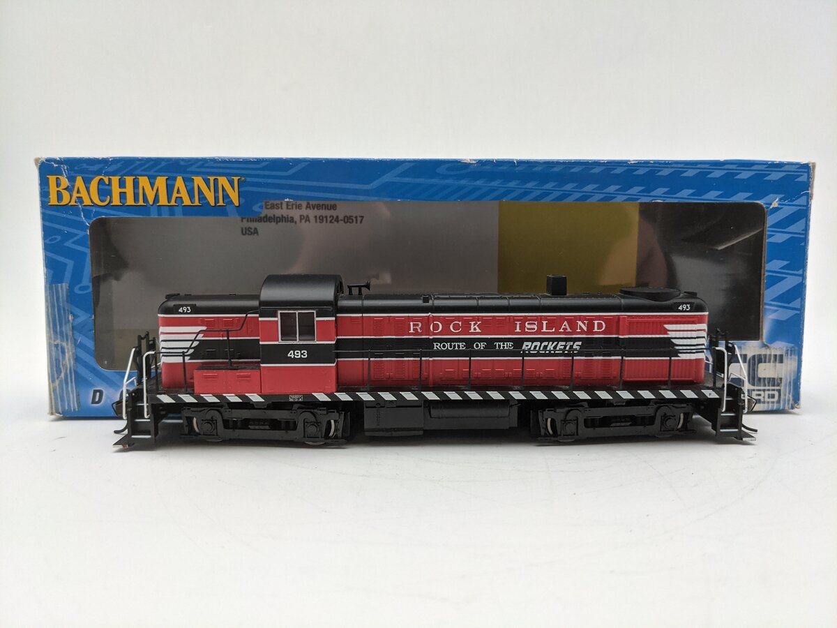 Bachmann 64209 HO Scale Rock Island Powered RS-3 Diesel Locomotive #493 EX/Box