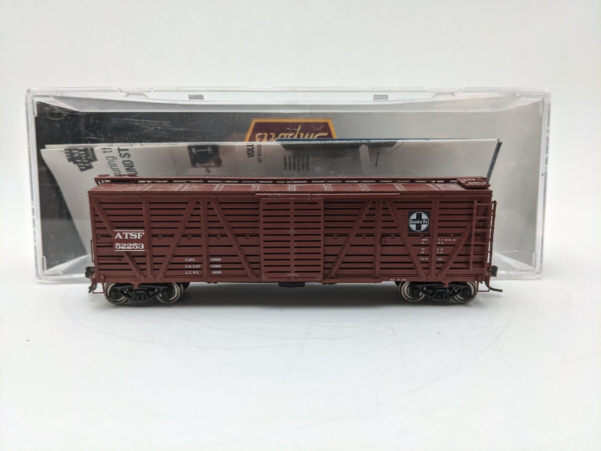 Broadway Limited 4110 HO Scale Atchison, Topeka & Santa Fe PRR K7 Stock Car EX/Box