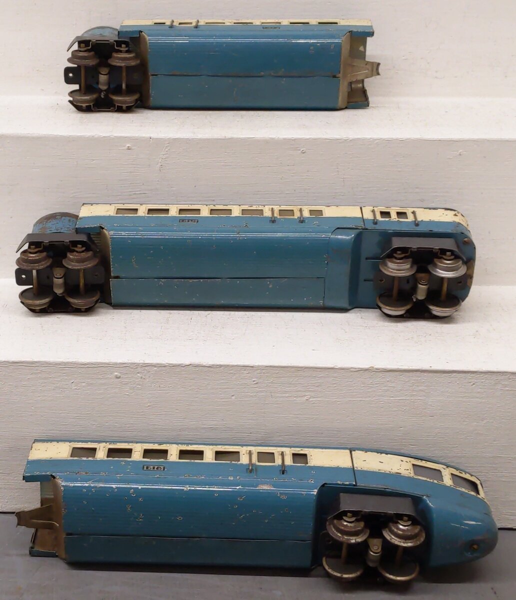 Lionel 265 Vintage O Prewar Blue Streak Set w/ 617 618 619 VG