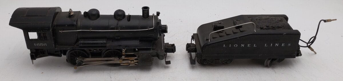 Lionel 1656 Vintage O Lionel Lines 0-4-0 Steam Locomotive & 6403B Tender w Bell VG