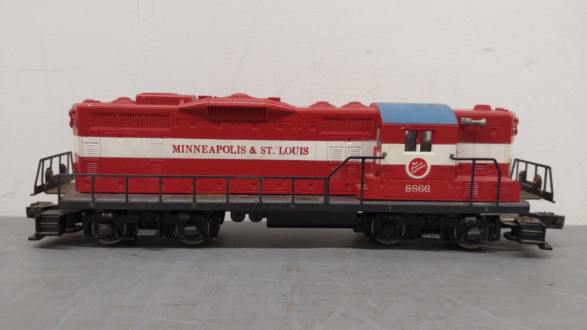 Lionel 6-8866 O Gauge Minneapolis and St. Louis GP-9 Powered Diesel Locomotive VG