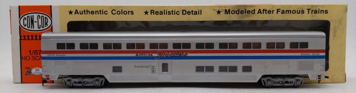 Con-Cor 0001-0832 HO Amtrak Phase III 85' Streamlined Superliner Sleeper Car LN/Box