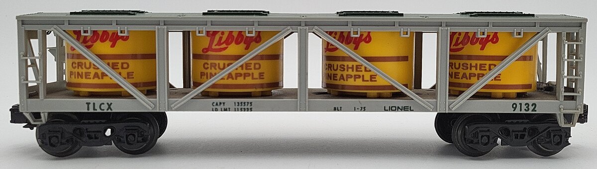Lionel 6-9132 O Gauge Libbys Crushed Pineapple Vat Car EX