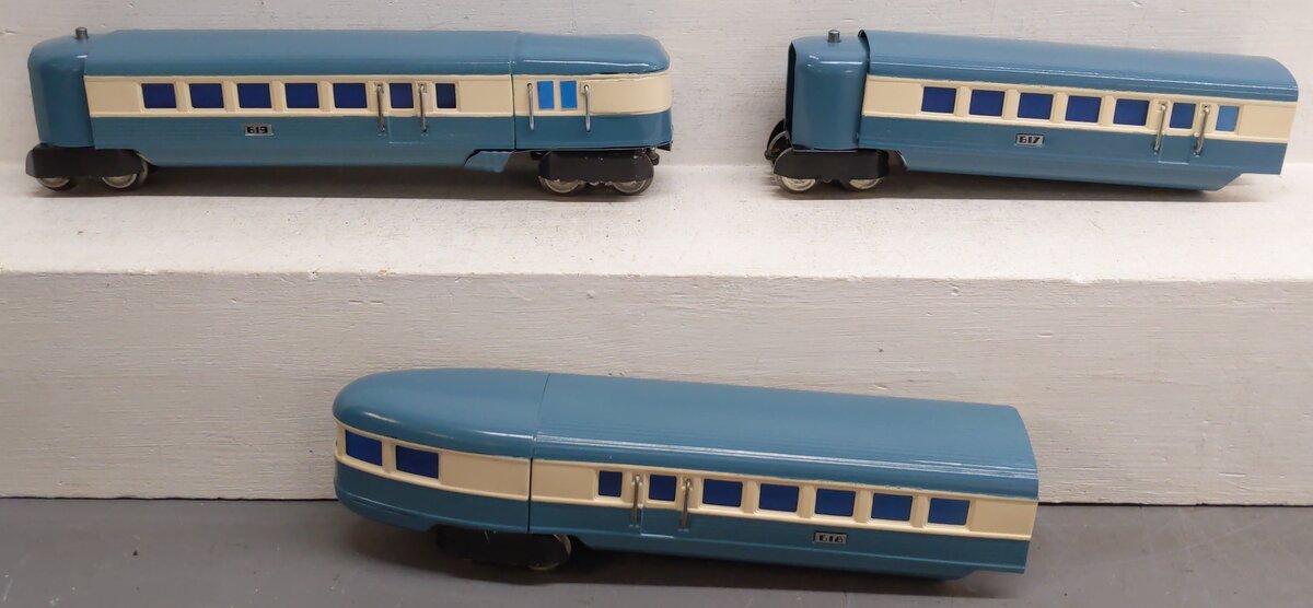 Lionel 265 Vintage O Gauge Prewar Blue Streak Set w/ 617 618 619