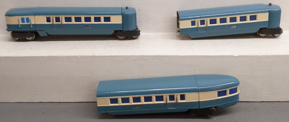Lionel 265 Vintage O Gauge Prewar Blue Streak Set w/ 617 618 619