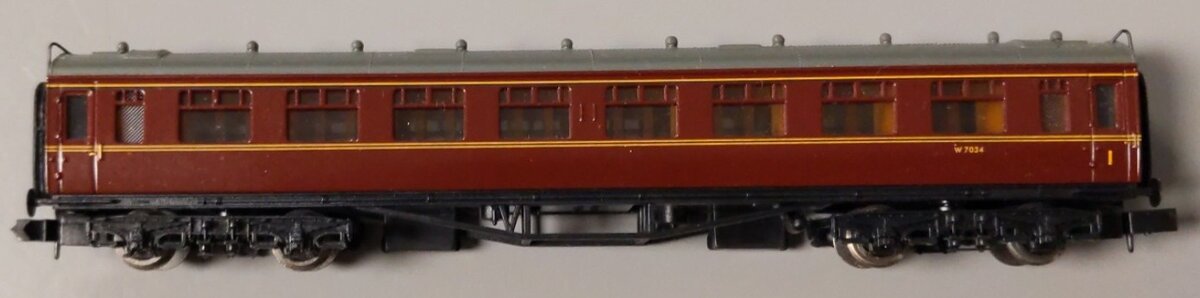 Dapol NC-027B N Scale British Railway Collett Coach Passenger Cars #W7034 LN/Box