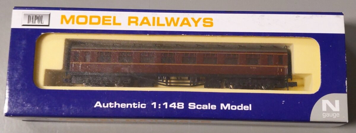 Dapol NC-027B N Scale British Railway Collett Coach Passenger Cars #W7034 LN/Box