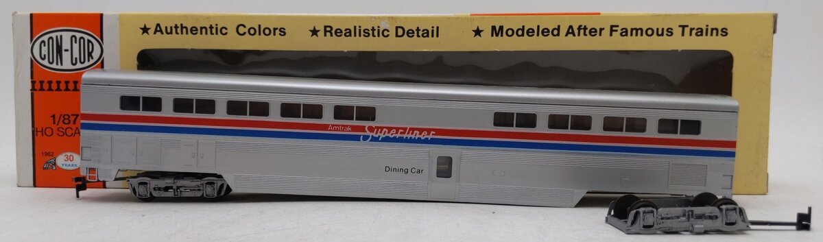 Con-Cor 001-000811 HO Amtrak Superliner 85' Phase 2 Dining Car EX/Box