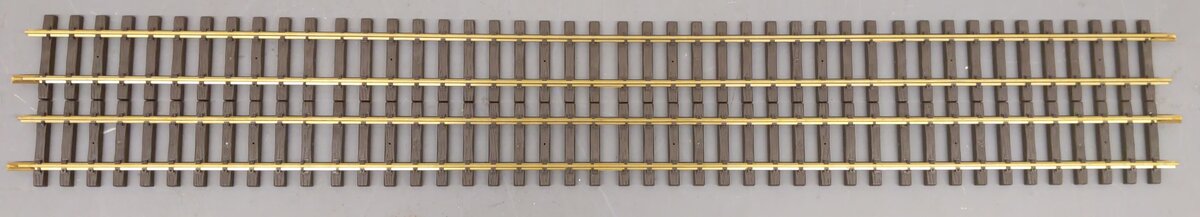 LGB 10610 4 Foot G Gauge Brass Straight Tracks [2] EX