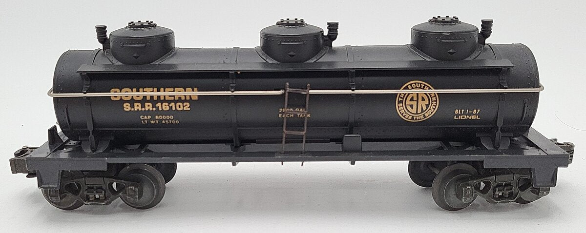 Lionel 6-16102 O Gauge Southern Triple Dome Tank Car EX