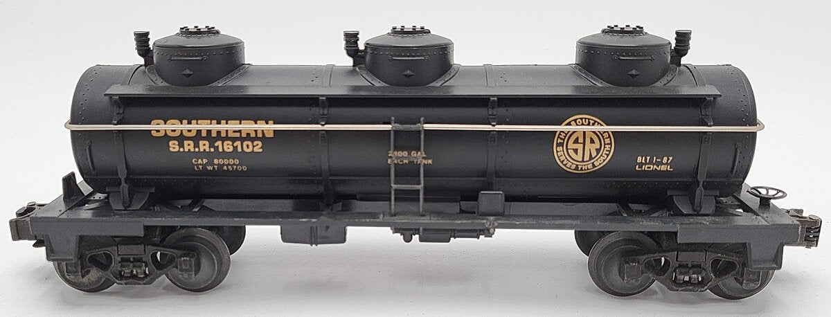 Lionel 6-16102 O Gauge Southern Triple Dome Tank Car EX