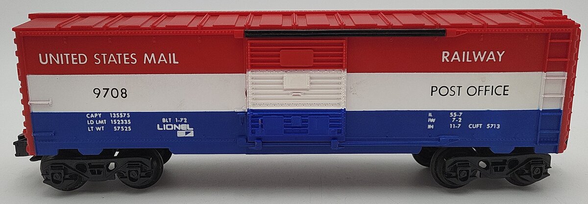 Lionel 6-9708 O Gauge United States Mail Boxcar VG