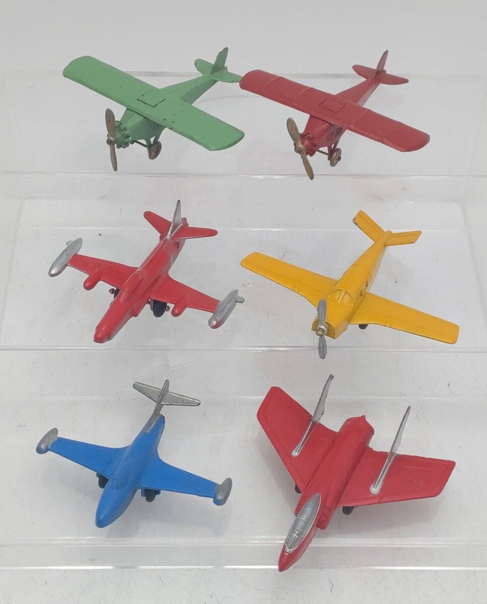 Tootsietoy Cast Metal Assorted Airplanes [6] EX