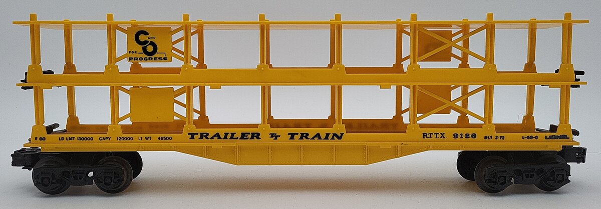 Lionel 6-9126 O Gauge Chesapeake and Ohio Auto Carrier EX