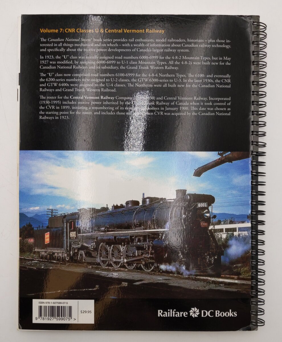 Canadian National Steam Vol.7 Spiral Bound Book By Donald R. MCQueen VG