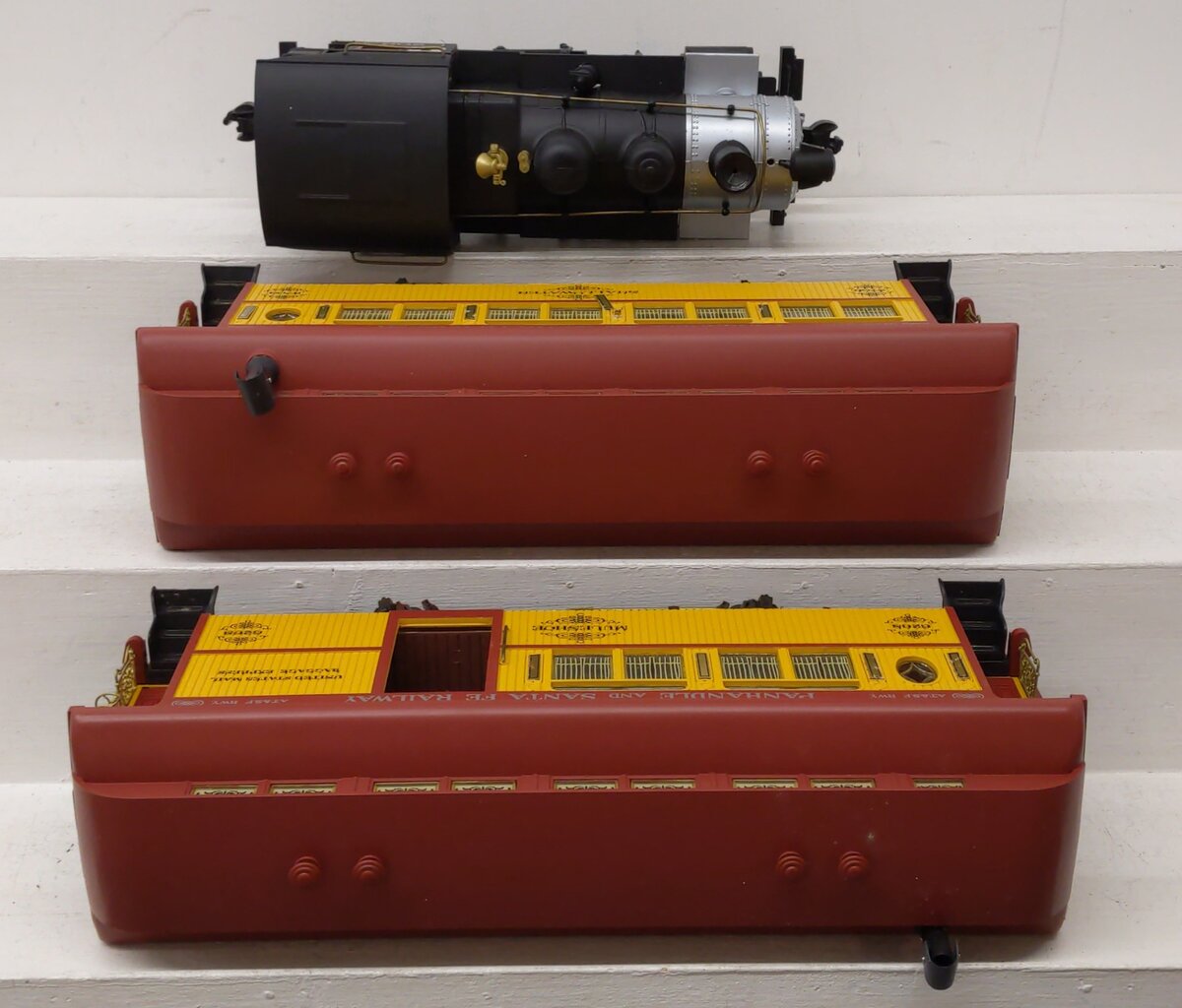 Aristo-Craft 28109 Santa Fe 0-4-0 Steam G Gauge Starter Train Set VG/Box