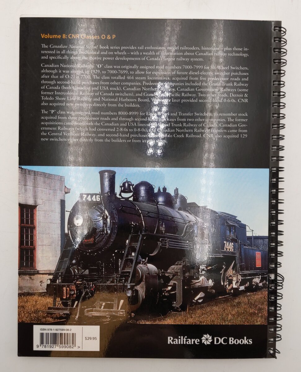 Canadian National Steam Vol.8 Spiral Bound Book By Donald R. McQueen VG