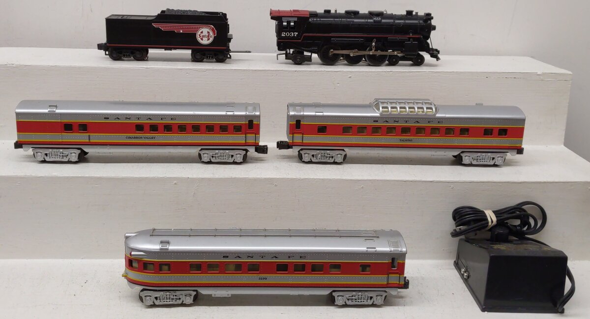K-Line K1116 O Gauge Santa Fe Steam Chief Steam Locomotive Train Set EX/Box