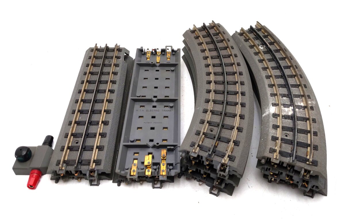 MTH O Assorted Curved & Straight Track Sections: 40-1002, 40-1001 [12] VG