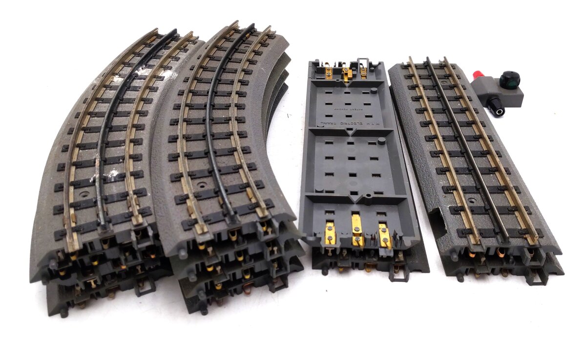 MTH O Assorted Curved & Straight Track Sections: 40-1002, 40-1001 [12] VG