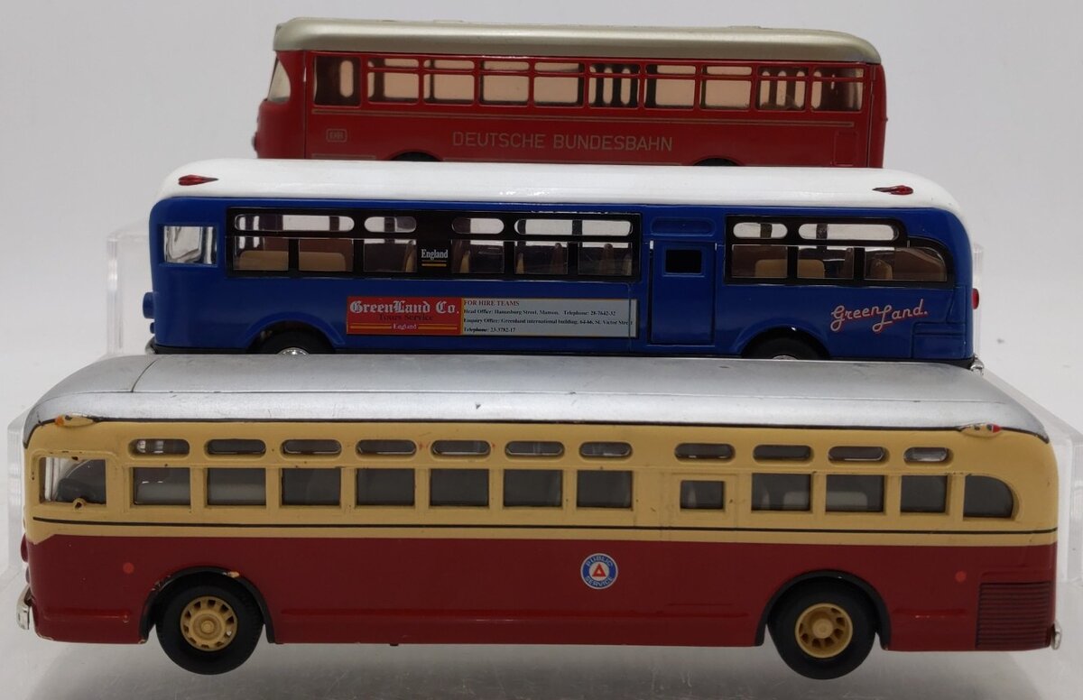 Assorted Die-Cast & Tinplate Transport Buses-Corgi, Kovop Czech, & Sunnyside [3] EX