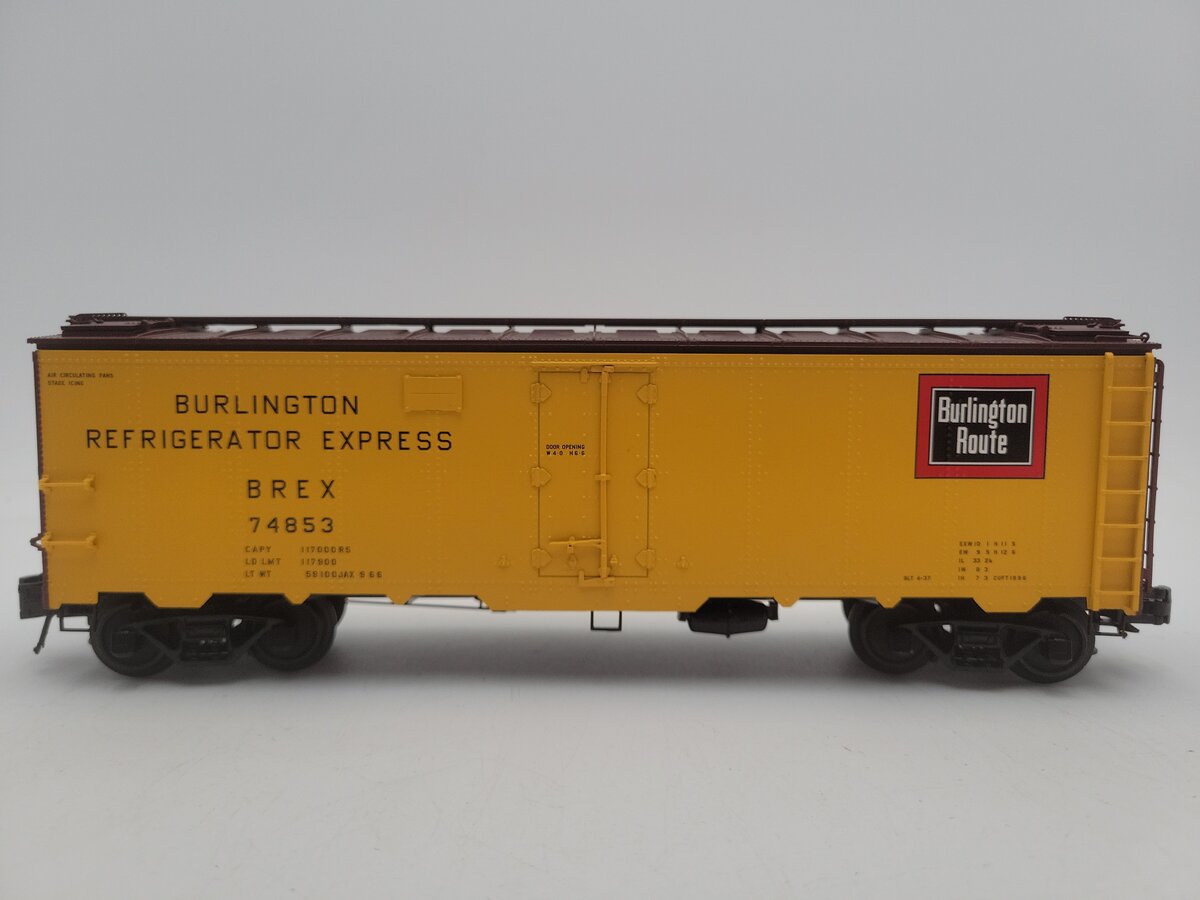 Atlas 8520-3 O Burlington 40' Steel Reefer Car- 3-Rail EX/Box