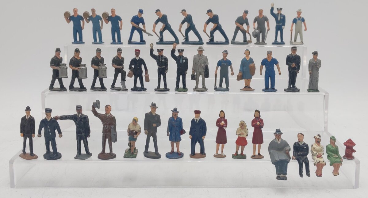 Kaybee & Other O Scale Assorted Lead Figures [40] VG