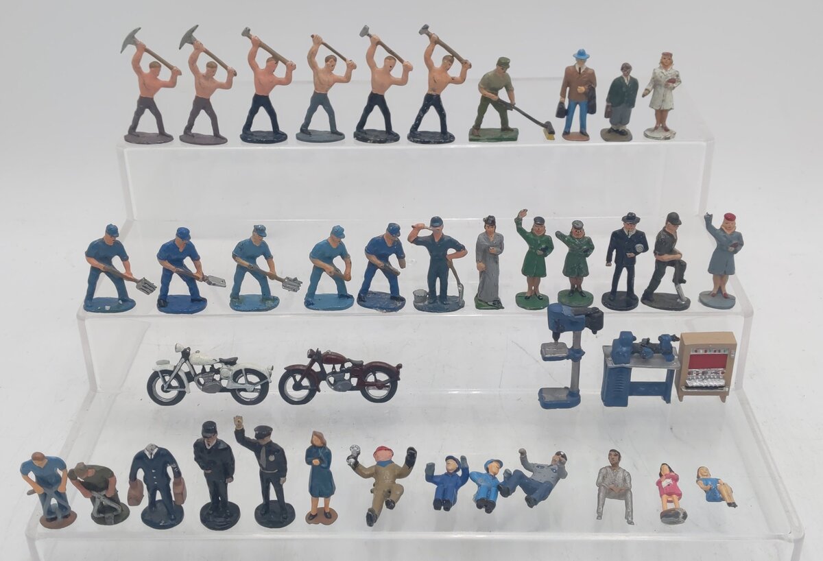 Barclay & Other O Scale Assorted Metal Figures [40] VG