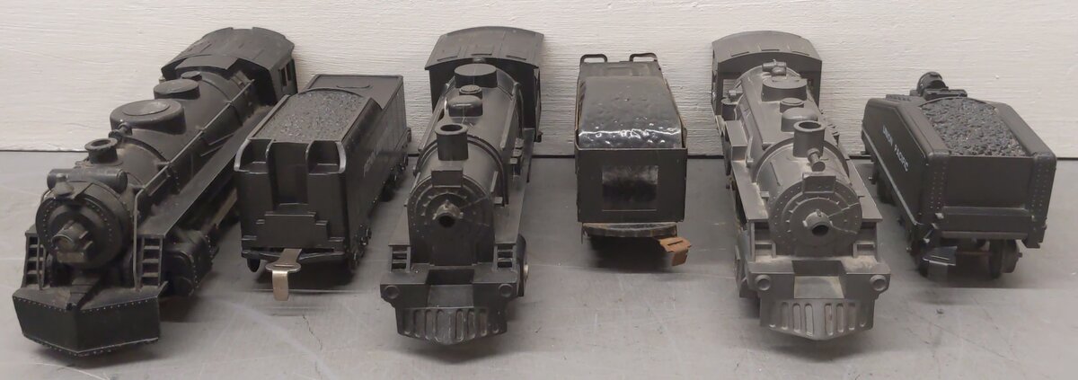 Marx Vintage O Gauge Steam Locomotives And Tenders #490,666 [6] VG