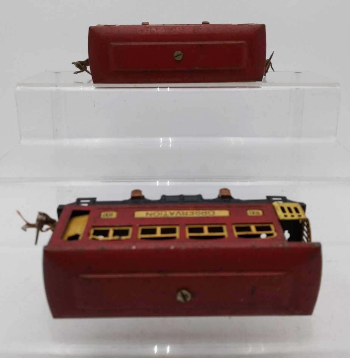 Lionel  Vintage O Prewar Tinplate Pullman & Observation Coach Cars 629.630 VG