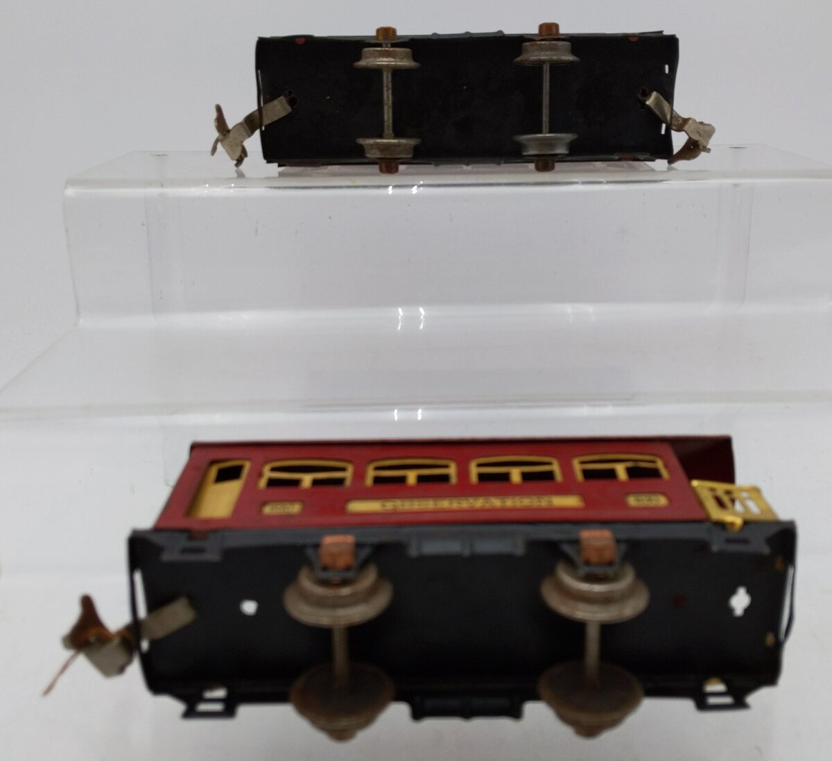 Lionel  Vintage O Prewar Tinplate Pullman & Observation Coach Cars 629.630 VG