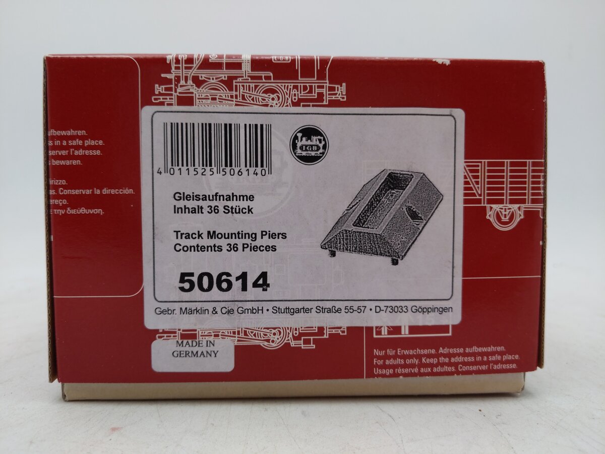 LGB 50614 G Track Mounting Piers (Pack of 36) EX/Box