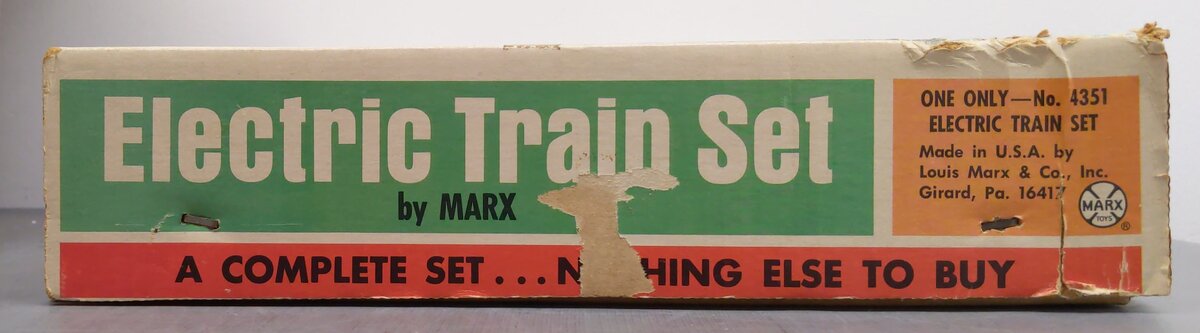 Marx 4351 Vintage O Electric Train Set VG/Box