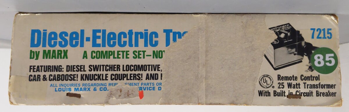 Marx 7215 Vintage O Diesel-Electric Train Set VG/Box