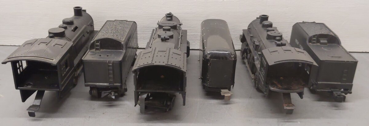 Marx Vintage O Gauge Steam Locomotives And Tenders #1666, 490 [6] VG