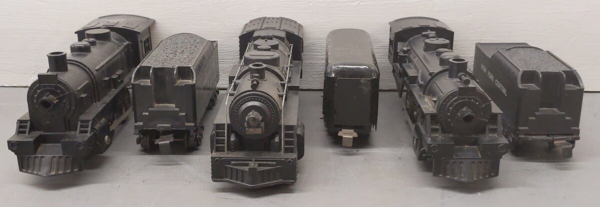 Marx Vintage O Gauge Steam Locomotives And Tenders #1666, 490 [6] VG