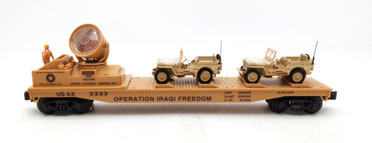 K-Line K691-8032 O Gauge Iraqi Freedom Operating Searchlight w/ 2 Jeeps #3333 LN/Box