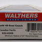 Walthers 932-6309 HO Canadian Pacific 85' Budd 46 Seat Passenger Coach Car LN/Box