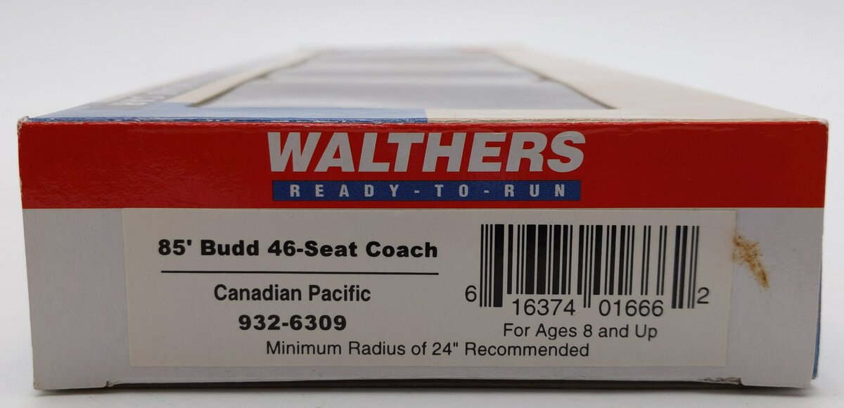 Walthers 932-6309 HO Canadian Pacific 85' Budd 46 Seat Passenger Coach Car LN/Box