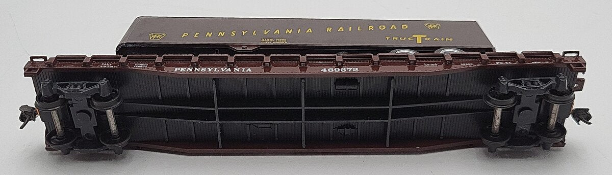 Con-Cor 0001-009151 PRR 54' HO Flatcar w/Trailer Kit EX/Box
