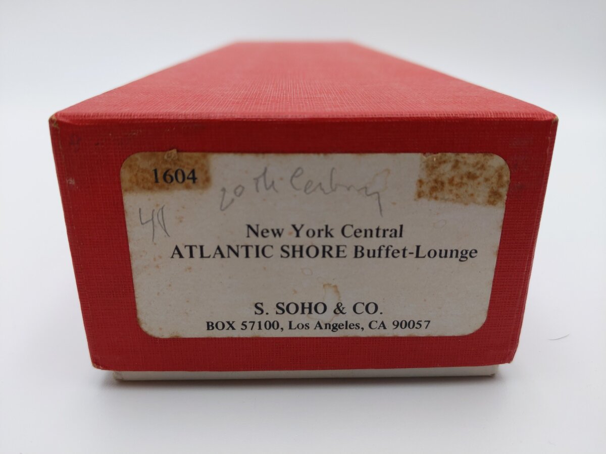 Soho 1604 HO New York Central Atlantic Shore Buffet-Lounge Passenger Car/Box