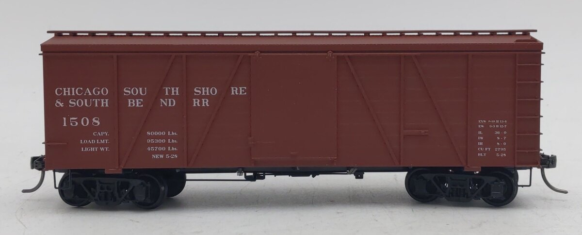 Accurail 1164 HO Chicago, South Shore & South Bend 36' Fowler Wood Boxcar #1508 EX/Box