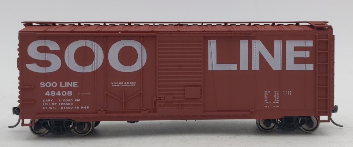 Accurail 3815 HO Scale Soo Line 40' Combo Door Boxcar #48408 NIB